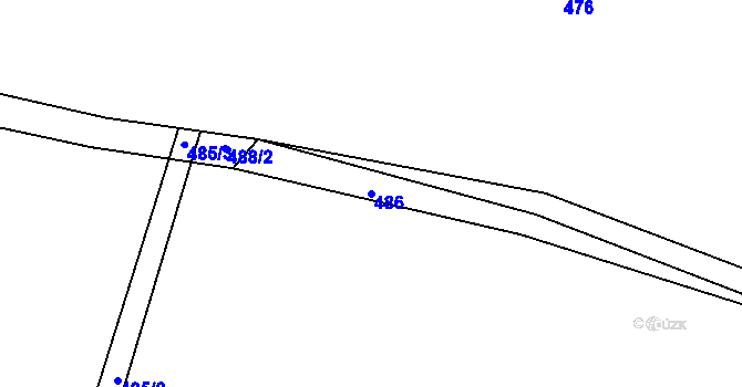 Parcela st. 486 v KÚ Slezské Vlkovice, Katastrální mapa