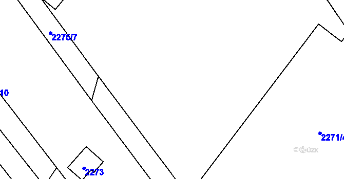 Parcela st. 2274/11 v KÚ Vnorovy, Katastrální mapa