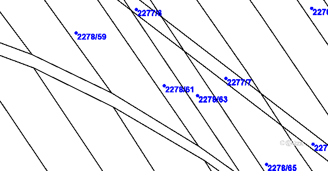 Parcela st. 2278/61 v KÚ Vnorovy, Katastrální mapa