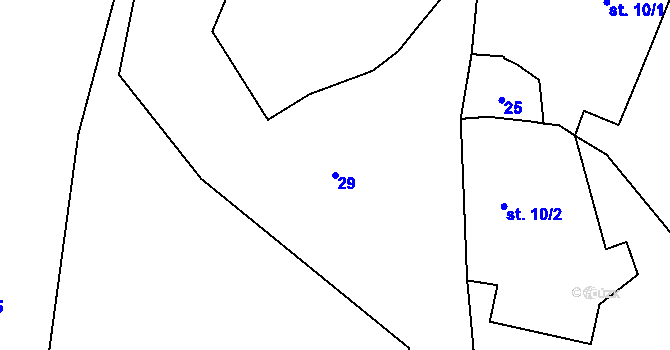 Parcela st. 29 v KÚ Malešín u Vodice, Katastrální mapa