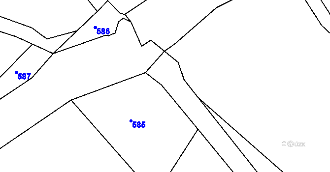Parcela st. 190/4 v KÚ Malešín u Vodice, Katastrální mapa