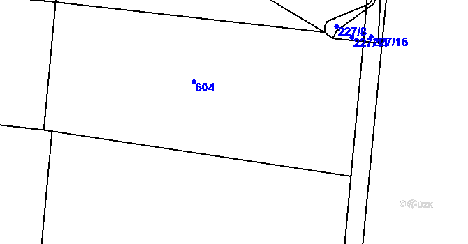 Parcela st. 227/23 v KÚ Malešín u Vodice, Katastrální mapa