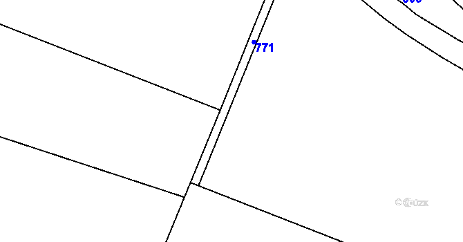 Parcela st. 554/12 v KÚ Vodice u Tábora, Katastrální mapa