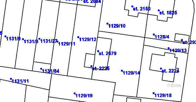 Parcela st. 2679 v KÚ Vodňany, Katastrální mapa