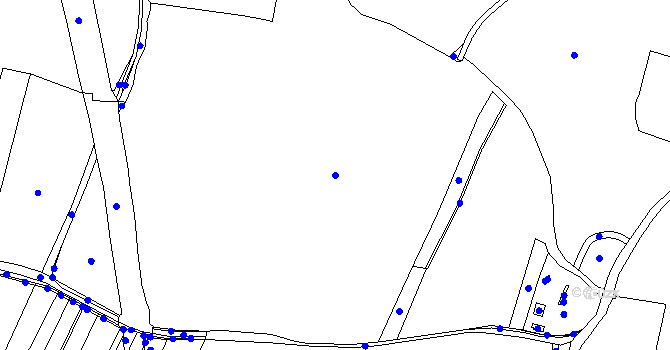 Parcela st. 210/1 v KÚ Čavyně, Katastrální mapa