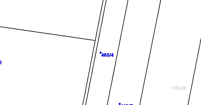 Parcela st. 465/4 v KÚ Hoštice u Vodochod, Katastrální mapa