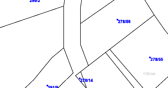 Parcela st. 278/15 v KÚ Vohančice, Katastrální mapa