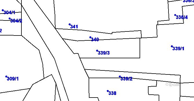 Parcela st. 339/3 v KÚ Vochov, Katastrální mapa