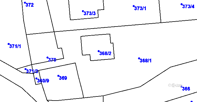 Parcela st. 368/2 v KÚ Vochov, Katastrální mapa