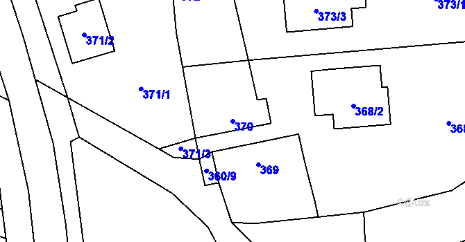 Parcela st. 370 v KÚ Vochov, Katastrální mapa