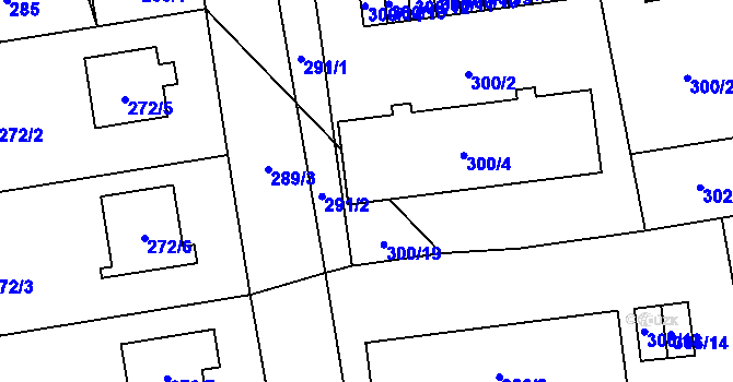 Parcela st. 300/18 v KÚ Vochov, Katastrální mapa