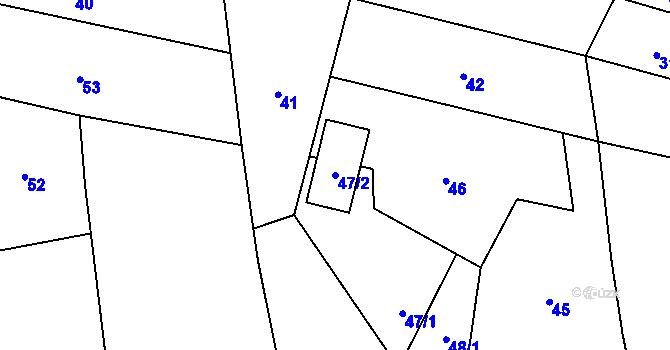 Parcela st. 47/2 v KÚ Vochov, Katastrální mapa