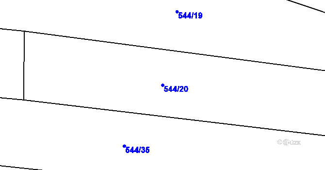 Parcela st. 544/20 v KÚ Vochov, Katastrální mapa