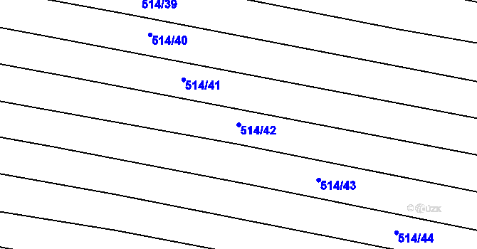 Parcela st. 514/42 v KÚ Vochov, Katastrální mapa