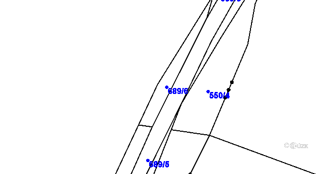Parcela st. 689/6 v KÚ Minartice, Katastrální mapa