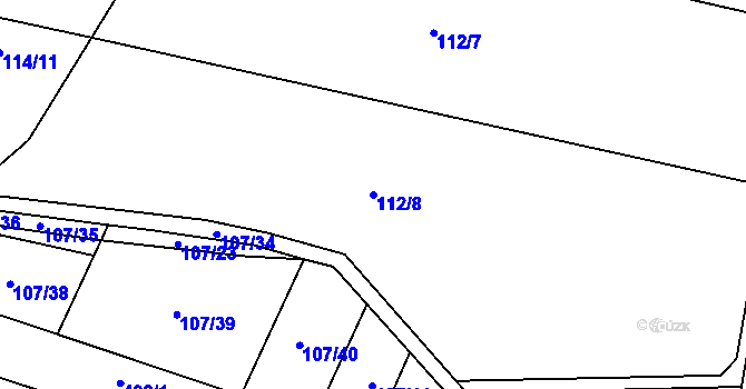Parcela st. 112/8 v KÚ Vojkov u Votic, Katastrální mapa