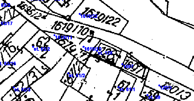 Parcela st. 128 v KÚ Jakubov, Katastrální mapa