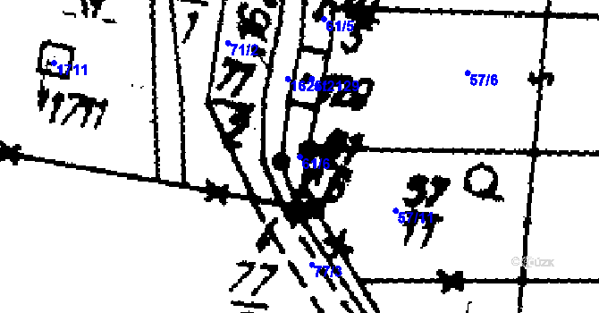 Parcela st. 61/6 v KÚ Jakubov, Katastrální mapa