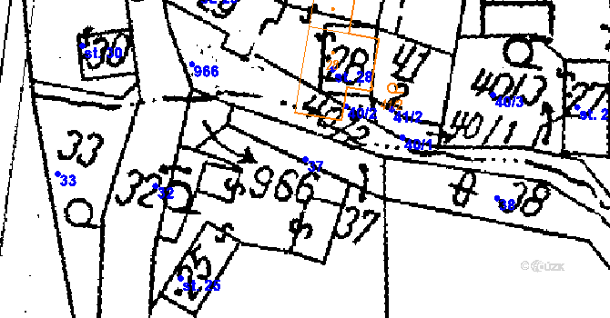 Parcela st. 37 v KÚ Vojkovice nad Ohří, Katastrální mapa