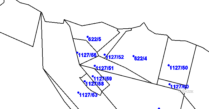 Parcela st. 1127/52 v KÚ Vojtanov, Katastrální mapa
