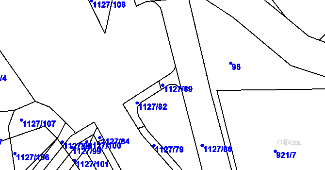 Parcela st. 1127/89 v KÚ Vojtanov, Katastrální mapa