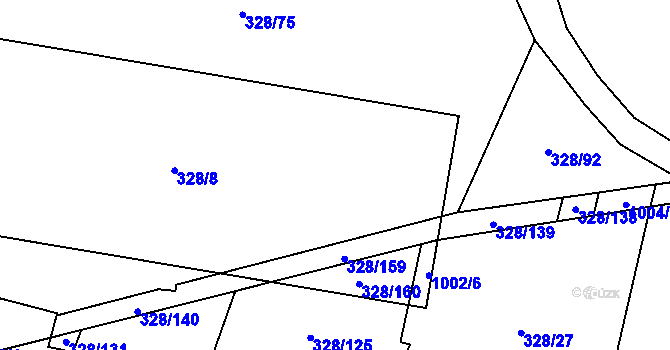 Parcela st. 328/86 v KÚ Volanice, Katastrální mapa