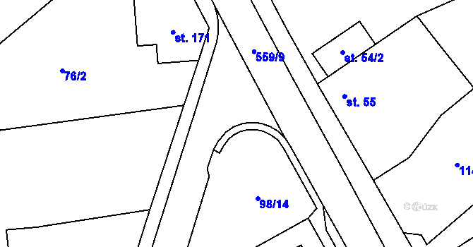 Parcela st. 98/26 v KÚ Volanice, Katastrální mapa