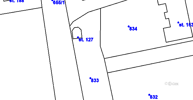 Parcela st. 148 v KÚ Chlum u Volar, Katastrální mapa