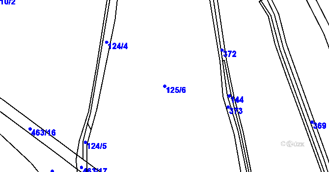 Parcela st. 125/6 v KÚ Milešice, Katastrální mapa