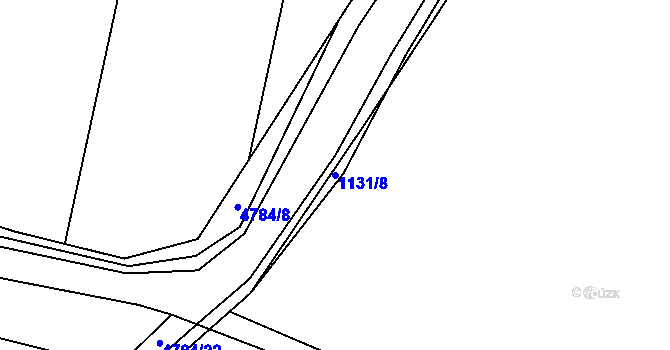 Parcela st. 1131/8 v KÚ Volary, Katastrální mapa