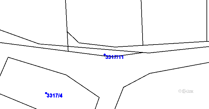 Parcela st. 3317/11 v KÚ Volary, Katastrální mapa