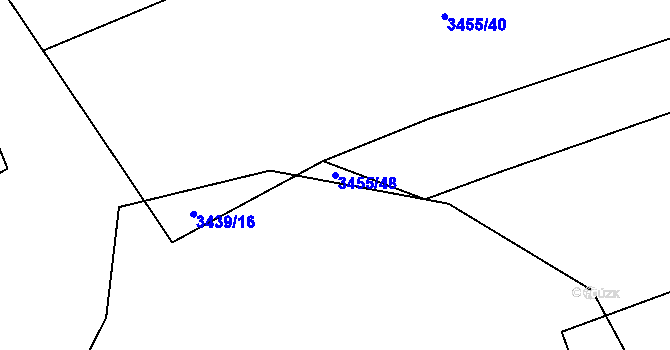 Parcela st. 3455/48 v KÚ Volary, Katastrální mapa