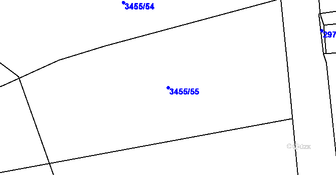 Parcela st. 3455/55 v KÚ Volary, Katastrální mapa