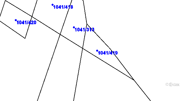 Parcela st. 1041/419 v KÚ Volary, Katastrální mapa
