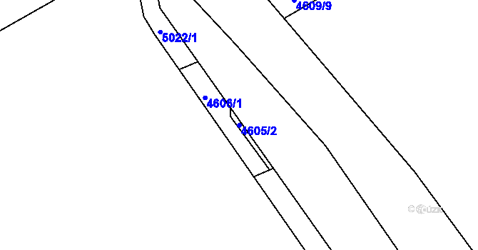 Parcela st. 4605/2 v KÚ Volary, Katastrální mapa