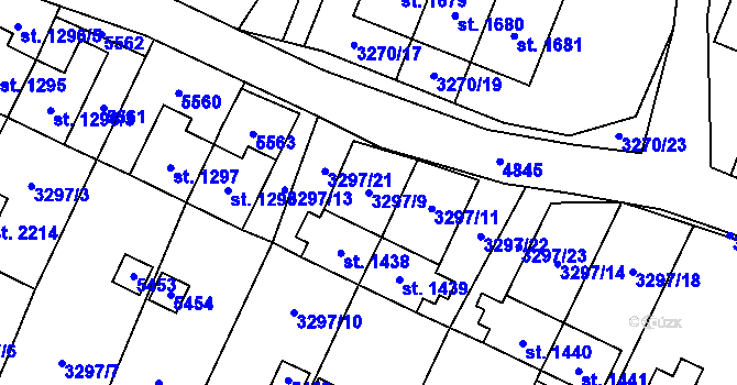 Parcela st. 3297/9 v KÚ Volary, Katastrální mapa