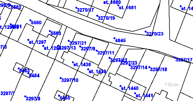 Parcela st. 3297/11 v KÚ Volary, Katastrální mapa