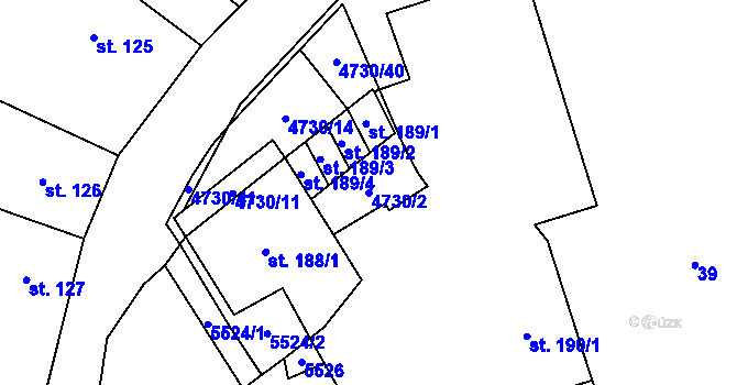 Parcela st. 4730/2 v KÚ Volary, Katastrální mapa