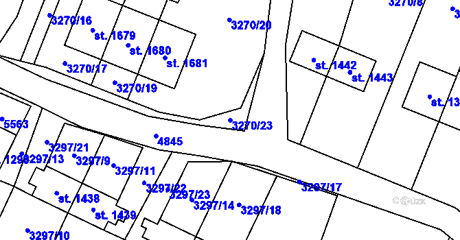 Parcela st. 3270/23 v KÚ Volary, Katastrální mapa