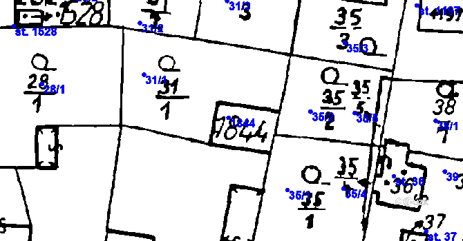 Parcela st. 30 v KÚ Volduchy, Katastrální mapa