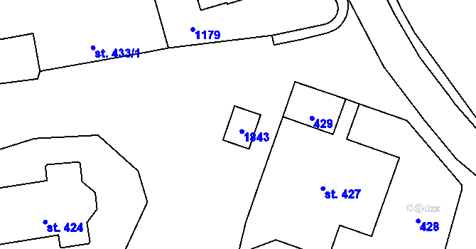 Parcela st. 426 v KÚ Volduchy, Katastrální mapa