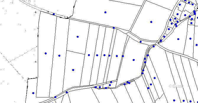 Parcela st. 1037/12 v KÚ Volduchy, Katastrální mapa