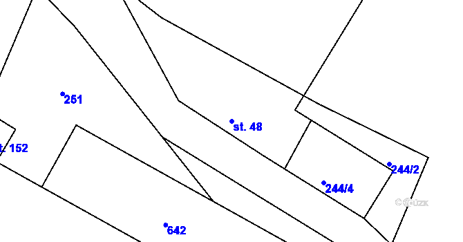 Parcela st. 48 v KÚ Bubovice u Březnice, Katastrální mapa