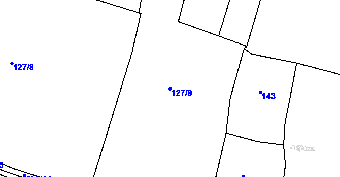 Parcela st. 127/9 v KÚ Bubovice u Březnice, Katastrální mapa