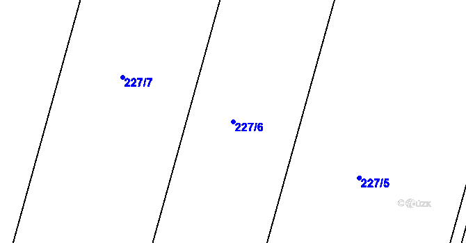 Parcela st. 227/6 v KÚ Bubovice u Březnice, Katastrální mapa