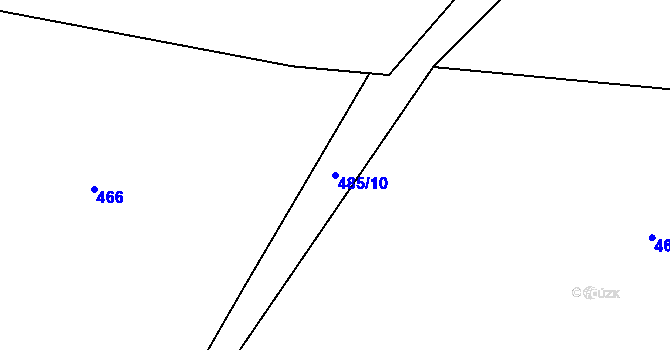Parcela st. 485/10 v KÚ Bubovice u Březnice, Katastrální mapa