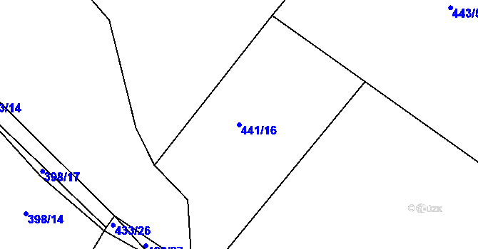 Parcela st. 441/16 v KÚ Volenice u Březnice, Katastrální mapa