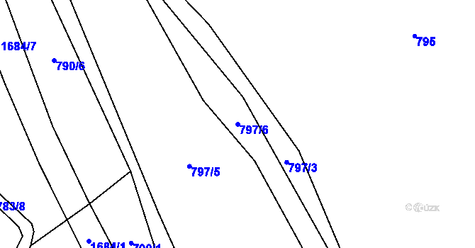 Parcela st. 797/6 v KÚ Volenice, Katastrální mapa