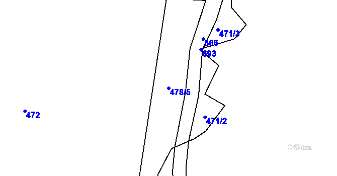Parcela st. 478/5 v KÚ Volevčice u Telče, Katastrální mapa