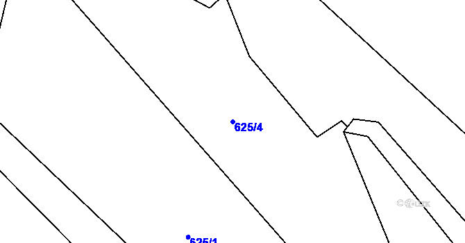 Parcela st. 625/4 v KÚ Volevčice u Telče, Katastrální mapa